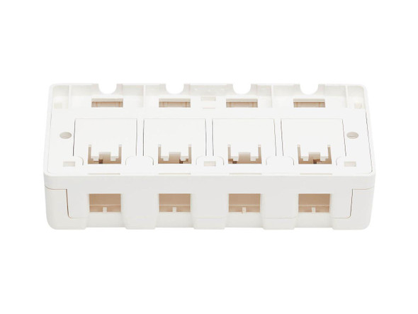 Tripp Lite N082-004-WH Surface-Mount Box for Keystone Jacks - 4 Ports, White