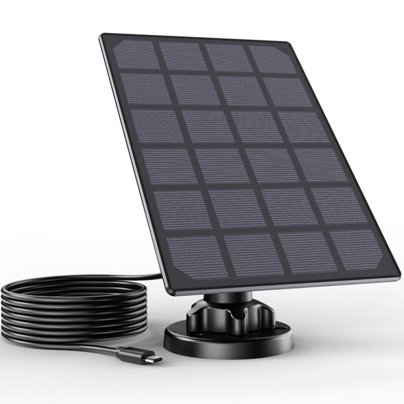 VISION WELL MICRO USB PORT 3W SOLAR PANEL 10FT CHARGING CABLE WIRELESS CAMERA