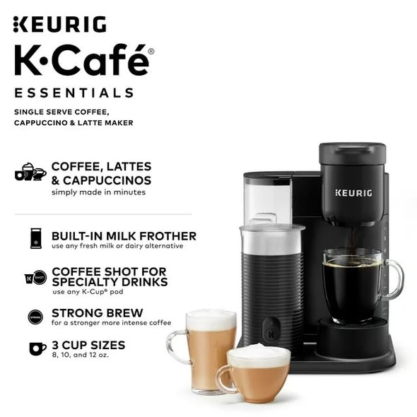 KeurigK K-Café Essentials Single Serve K-Cup Pod Coffee Maker