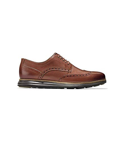 COLE HAAN ORIGINAL GRAND WINGTIP OXFORD, MEN SIZE 10.5, WOODBURY/JAVA