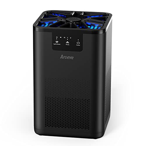 AROEVE AIR PURIFIERS BEDROOM AIR PURIFIER AROMATHERAPY FUNCTION MK06- BLACK