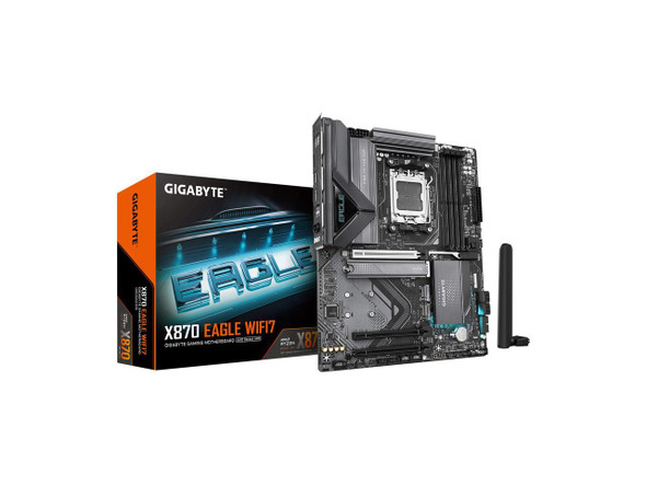 GIGABYTE X870 EAGLE WIFI7 AM5 LGA 1718, ATX, DDR5, 4 x SATA 6Gb/s,  3x M.2, PCIe