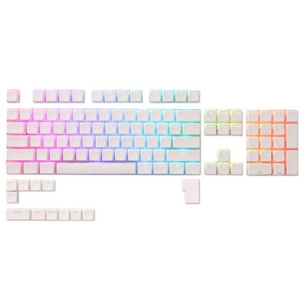 LTC LavaCaps PBT Double Shot 116-Key Keycaps Set Translucent XDA Profile - White