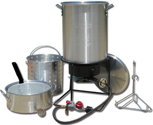 KING KOOKER 1265BF3 PORTABLE PROPANE OUTDOOR DEEP FRYING/BOILING PACKAGE - GREY