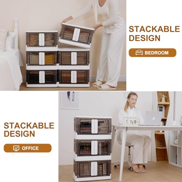 IDLE WAY Closet Organizers and Storage 8.5 Gal, Storage Bins with Lids 4 Pack IDLE WAY Closet Organizers and Storage 8.5 Gal, Storage Bins with Lids 4 Pack