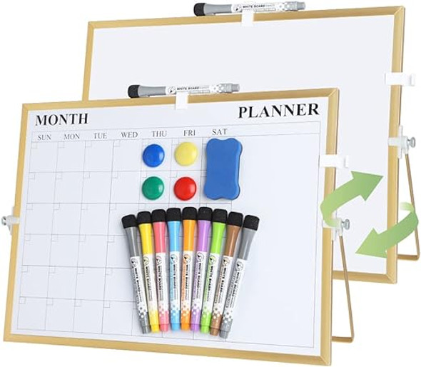 Jorking White Board, Dry Erase Calendar 16”x12” Magnetic, JK0005-5 - GOLDEN