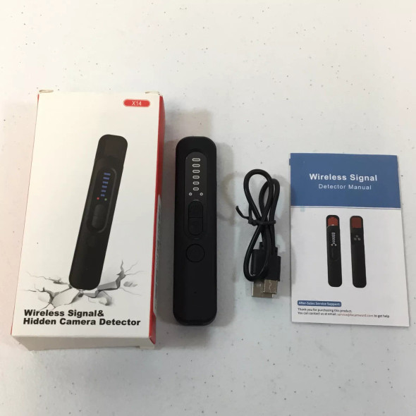GOOSPY X14 BLACK RF WIRELESS SIGNAL SCANNER & HIDDEN CAMERA DETECTOR - BLACK