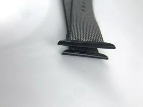 Apple Watch Woven NYLON Band Space Gray buckle 42MM - Black
