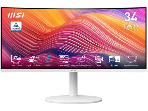 MSI 34" UWQHD 2K 1440P 120Hz with Adaptive-Sync HDR Ready Built-in Speakers