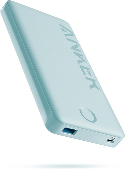 Anker 323 Power Bank, 10,000mAh, 12W, 1 USB-A & 1 USB-C Port, A1334 - GREEN