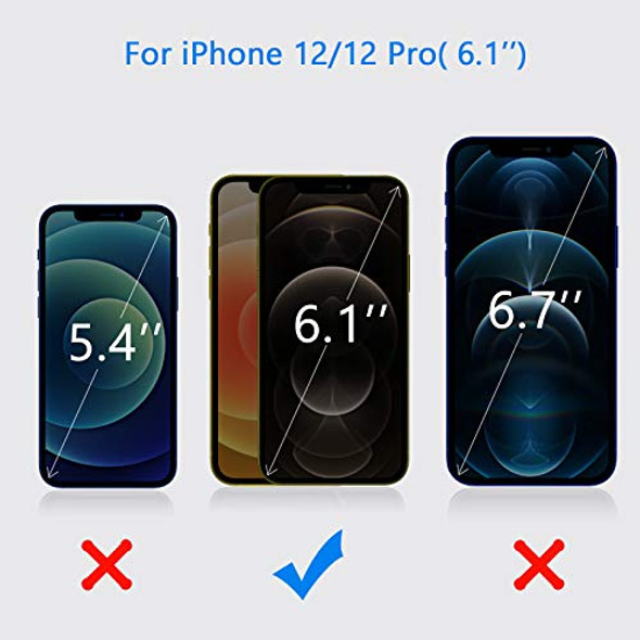 Yootech 6.1 Compatible with iPhone 12, 12 Pro 6.1 inch Tempered Glass 4-Pack