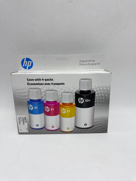 HP 31 CMY/32XL BLK BOTTLED INK CRTG 4-PK 7E6X7AN - BLACK/CYAN/MAGENTA/YELLOW