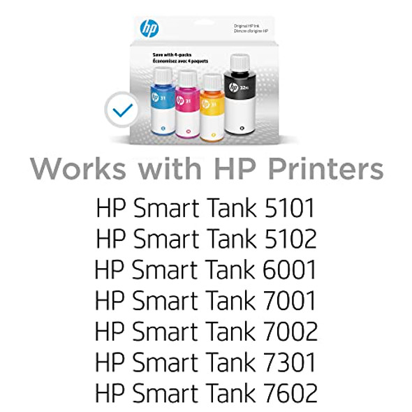 HP 31 CMY/32XL BLK BOTTLED INK CRTG 4-PK 7E6X7AN - BLACK/CYAN/MAGENTA/YELLOW