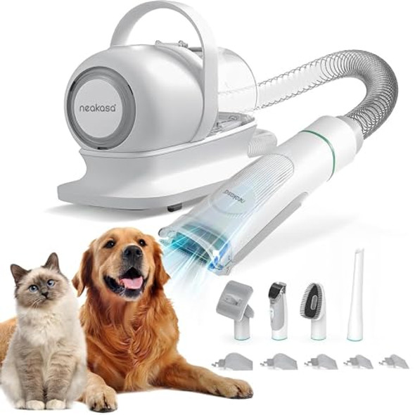 NEABOT NEAKASA P1 PRO PET GROOMING KIT & VACUUM SUCTION 99% PET HAIR - WHITE