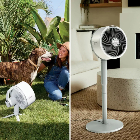 SHARK FLEXBREEZE CORDLESS FAN PEDESTAL TO TABLETOP CAPABILITIES UH205 - GRAY