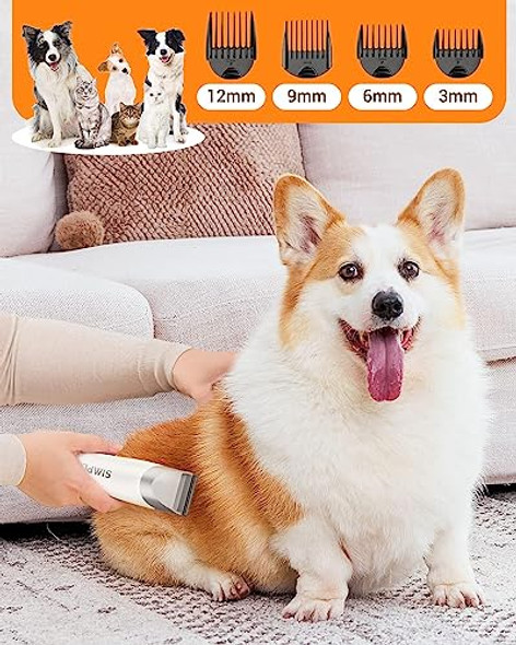 SIMPLE WAY 6 in 1 Dog Grooming Kit with 3 Suction Mode and Large Capacity Cup