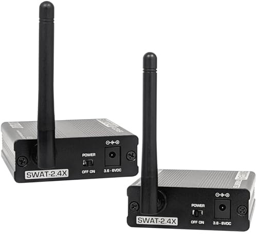 EARTHQUAKE SWAT-2.4X STEREO WIRELESS AUDIO TRANSCEIVER SET - BLACK