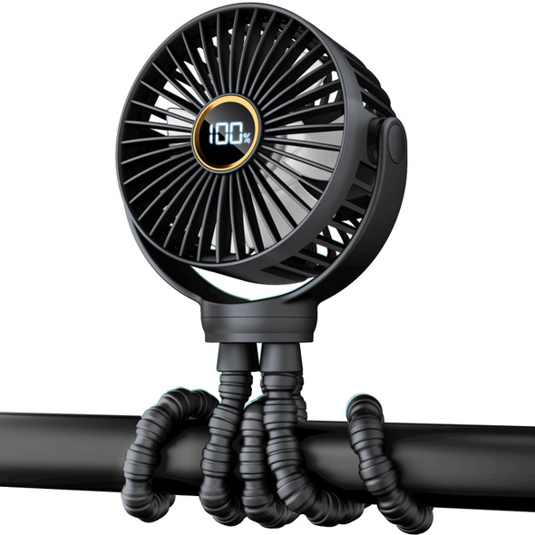 BUYWOO PORTABLE STROLLER FAN SMALL BATTERY - BLACK