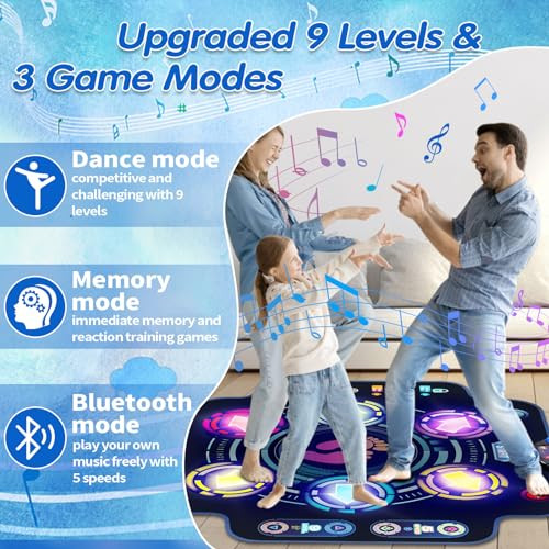 MAYSIDA MYSID A DANCE MAT FOR KIDS - LIGHT-UP 6-BUTTON & WIRELESS BLUETOOTH