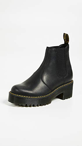 23917001 DR. MARTENS ROMETTY BURNISHED WYOMING CHELSEA BOOTS BLACK SIZE 10