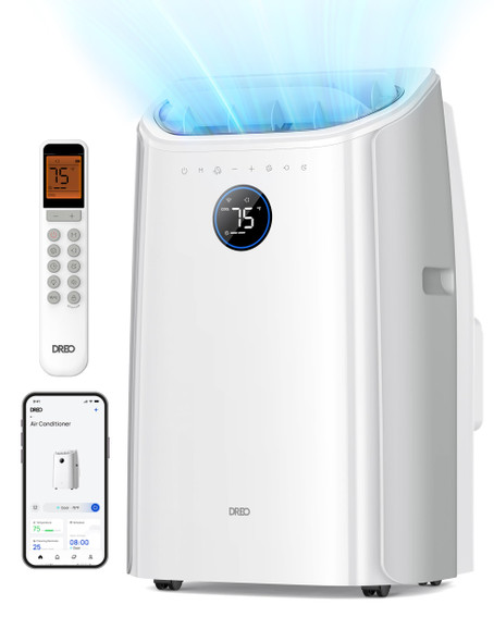 DREO PORTABLE AIR CONDITIONERS 12,000 BTU UNIT COOLING DR-HAC005S - WHITE