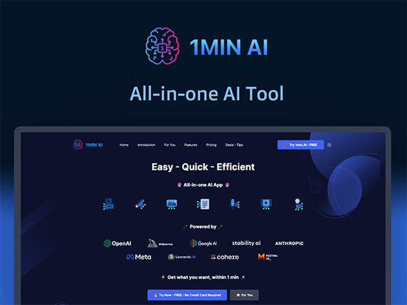 1minAI: Business Plan Lifetime Subscription [Digital Delivery]