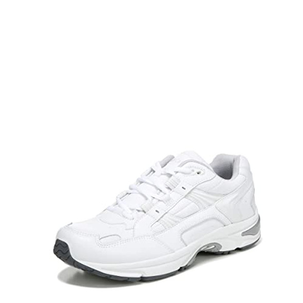 VIONIC 23WALK LEATHER TEXTILE WOMEN'S LOW TOP SNEAKERS - WHITE - SIZE 9 Wide