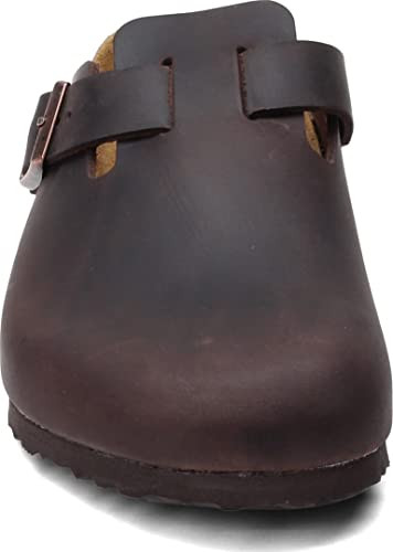 0860131 BIRKENSTOCK BOSTON OILED LEATHER UNISEX LOAFERS SIZE 5M/7W - HABANA