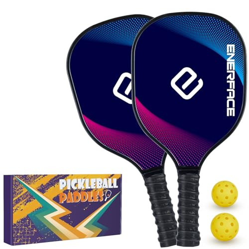 ENERFACE Pickleball Paddles Set of 2 Premium Wood Pickleball Rackets 2 Pack