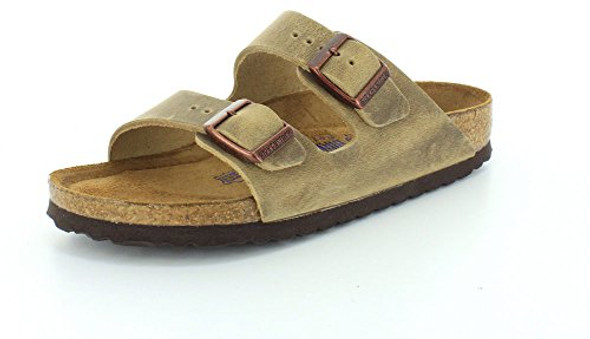 0552813 Birkenstock Arizona Soft Footbed Birkibuc Sandal Tobacco Brown, 10 N