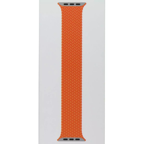 APPLE BRAIDED SOLO LOOP BAND MQXR3ZM-A - SIZE 4 - BRIGHT ORANGE