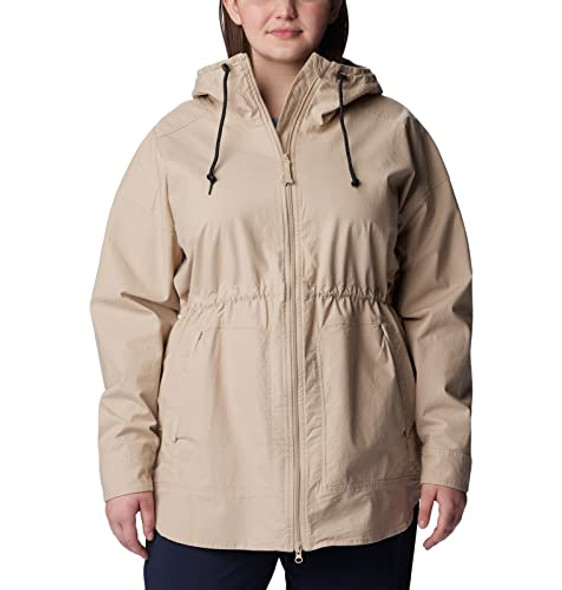 COLUMBIA WOMEN'S SAGE LAKE ANORAK - SIZE: LARGE - ANCIENT FOSSIL New