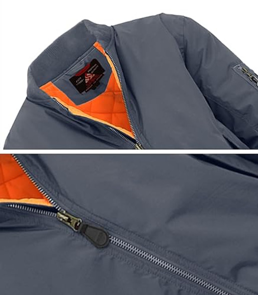 SPIRE BY GALAXY MEN'S FLIGHT JACKET SIZE: MEN 3XL CHARCOAL New