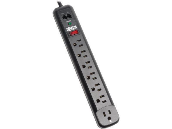 TRIPP LITE TLP76RBTEL 6 ft 7 Outlets 1080 J Surge Suppressor