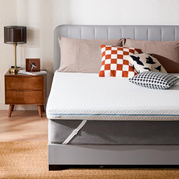 Dreamsmith King 3" Memory Foam Mattress Topper, Cooling Gel-Infused