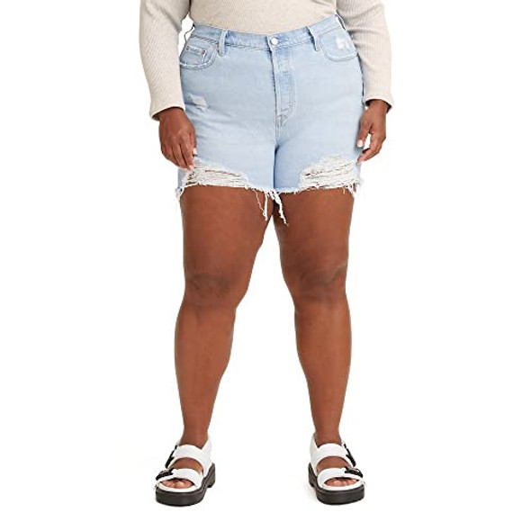 LEVI'S WOMEN'S PLUS GE 501 ORIGINAL HIGH-RISE JEAN SHORT SIZE WOMEN 16W OJAI New