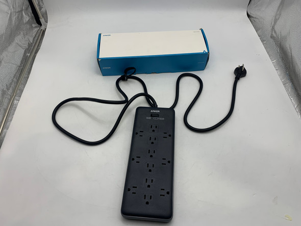 ANKER POWER STRIP SURGE PROTECTOR (2 × 4000 JOULES),1875W, 6FT CORD - BLACK