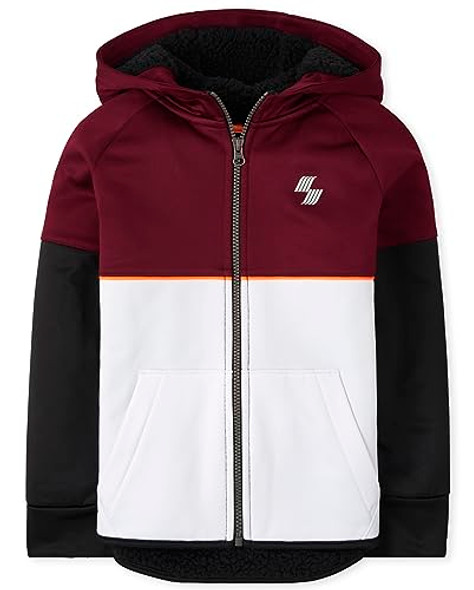 3032716 The Children's Place Boys' Colorblock Performance Zip Up Hoodie M New