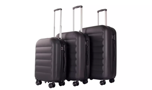 3 PIECE LIOR LUGGAGE SET TSA LOCKS EXPANDABLE AND FRICTION RESISTANT - BLACK