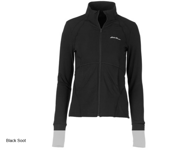 EDDIE BAUER WOMEN'S FULL ZIP JACKET, BLACK- LARGE New