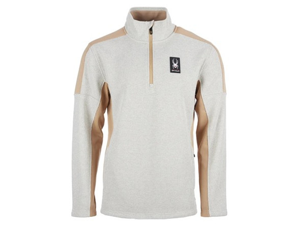 SPYDER MEN'S MENDOZA HALF ZIP PULLOVER, OATMEAL HEATHER, MEDIUM, SPFGD083 New