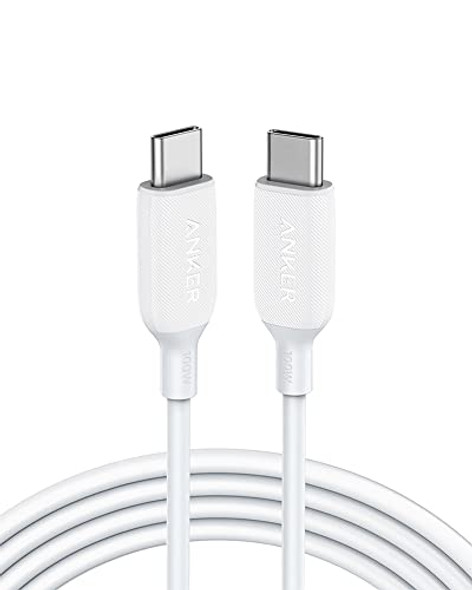 Anker Powerline III USB C to USB C Charger Cable(100W,6FT) A8856 - WHITE