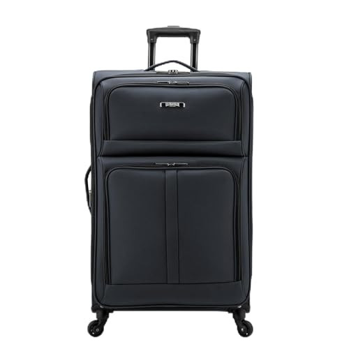 U.S. Traveler Anzio Softside Expandable Spinner Luggage Dark Grey 30-Inch