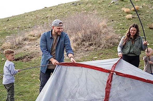 KLYMIT TENTS CROSS CANYON 4 TENT 6 PERSON 09C6RD01E - RED/GRAY