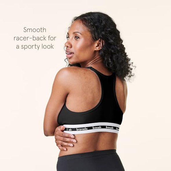 BRAVADO DESIGNS WOMEN'S PADDED NURSING BRA - SIZE: WOMEN L - BLACK