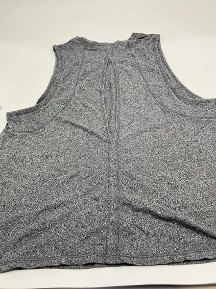 REW221TX06003 REEBOK THROWBACK TANK OPEN BACK - SIZE: WOMEN L - BLACK HEATHER New