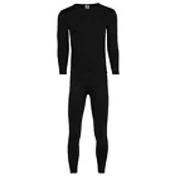 US ARMY MENS WINTER ULTRA-SOFT TOP & BOTTOM LONG UNDERWEAR SET - L - BLACK New