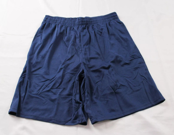 SQUARE METER MEN'S BASIC SOLID BREATHABLE ATHLETIC SHORTS - SIZE: MEN L - NAVY New