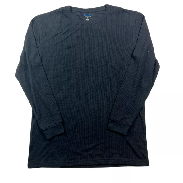 BLUE ICE THERMAL SHIRT MENS LARGE CREWNECK - SIZE: MEN L - BLACK New