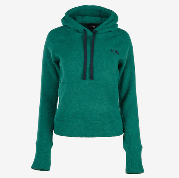THE NORTH FACE WOMEN'S SHERPA PULLOVER HOODIE, DARK GREEN, MEDIUM